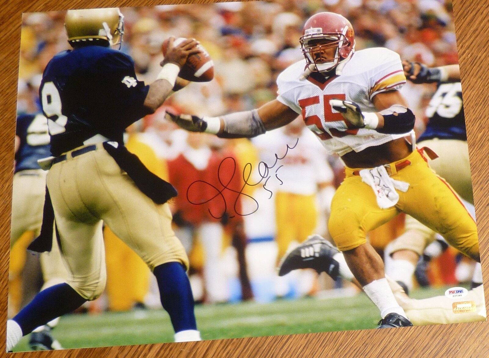 Junior JR Seau Signed USC Trojans 16x20 Photo Poster painting PSA/DNA COA Auto Autograph Charger