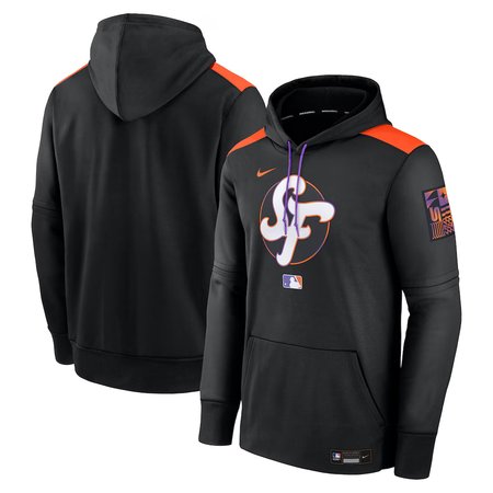Men's San Francisco Giants  Black 2025 City Connect Authentic Collection Performance Pullover Hoodie