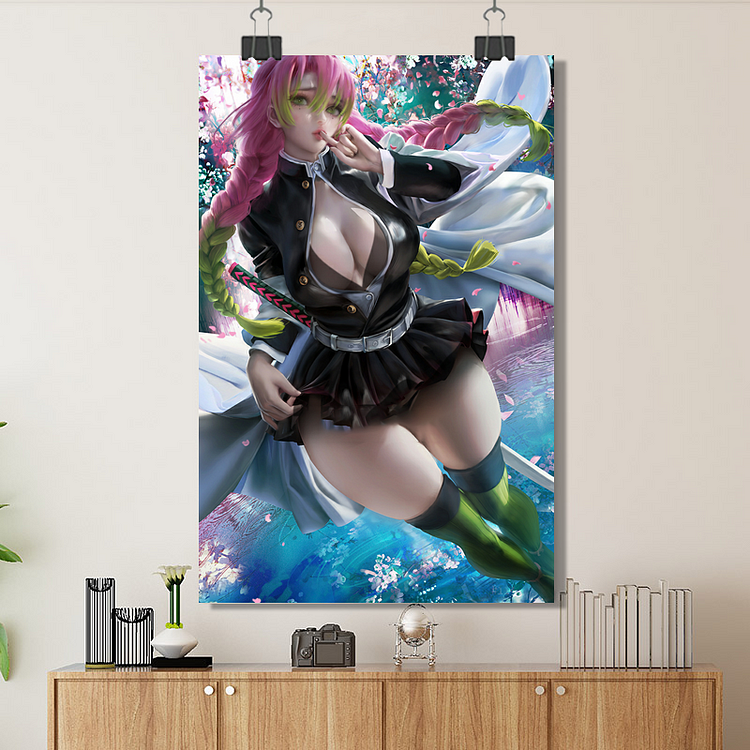 Demon Slayer-Love Pillar:Mitsuri Kanroji/Custom Poster/Canvas/Scroll Painting/Magnetic Painting