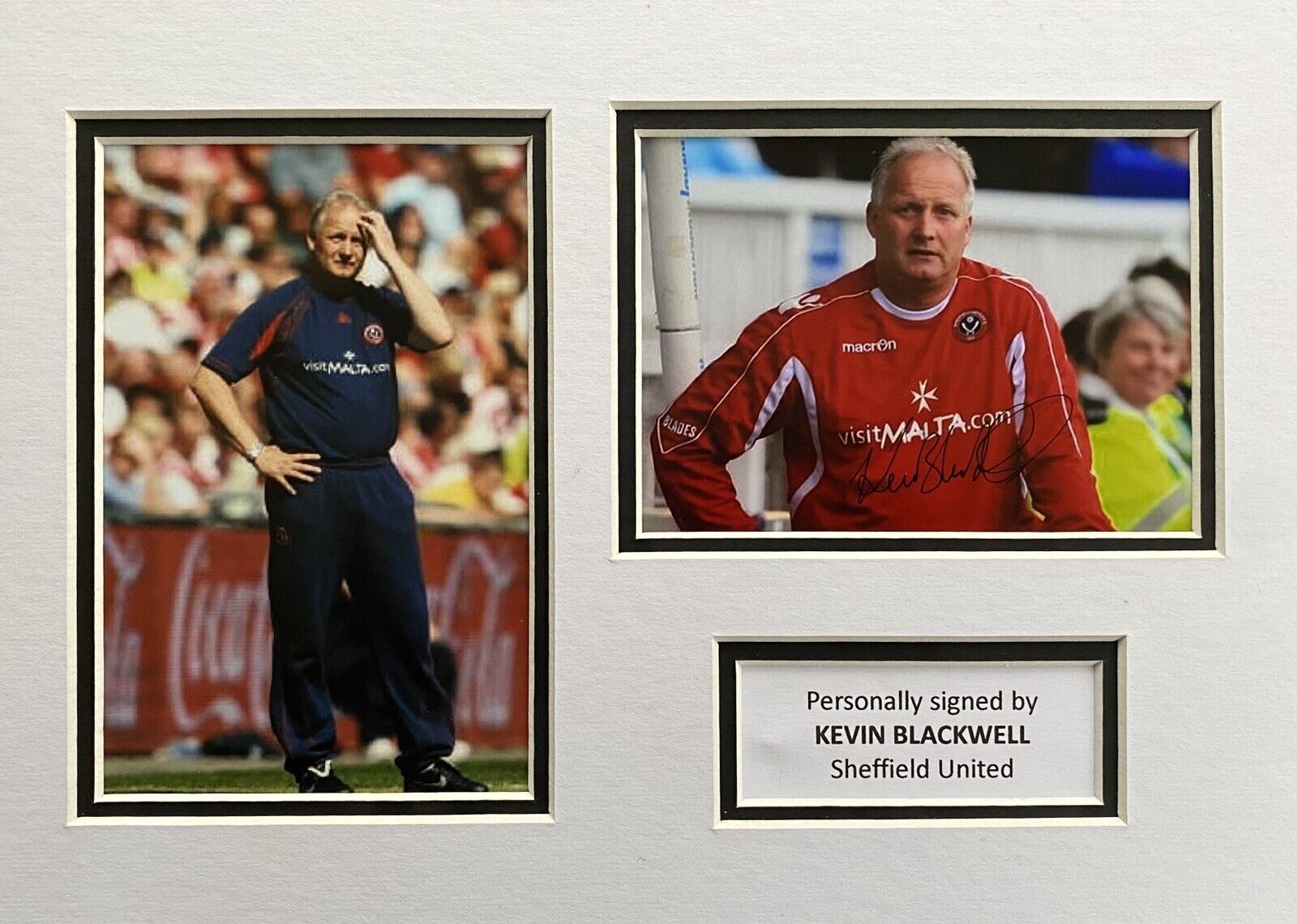 Kevin Blackwell Genuine Signed Sheffield United Photo Poster painting In A4 Mount Display