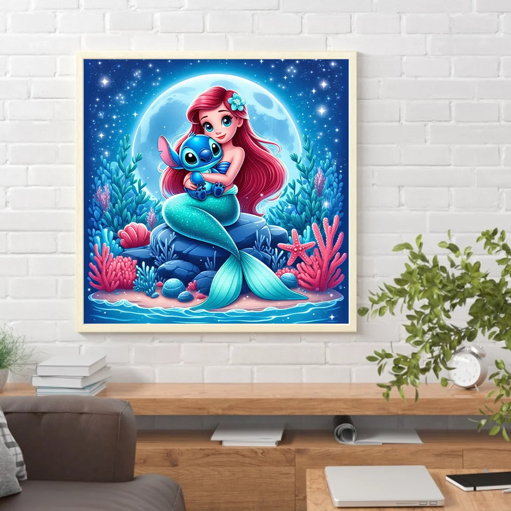 Diamond Painting - Full Round Drill - Princess Ariel Stitch(Canvas|40*40cm)