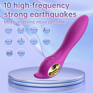 Handheld Dildo Vibrator with 10 Vibration Modes Female orgasm