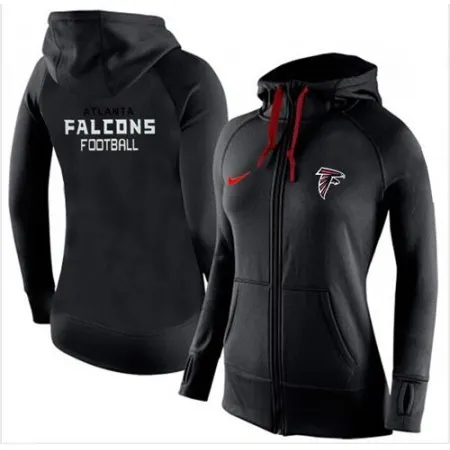 Women's  Atlanta Falcons Full-Zip Performance Hoodie Black