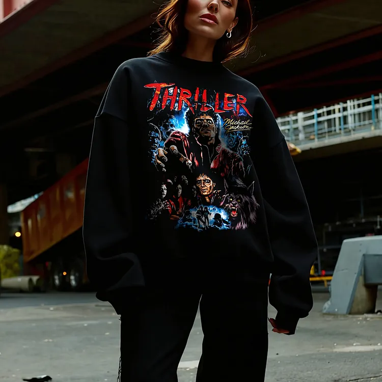 Thriller Michael Jackson Printed Women's Sweatshirt