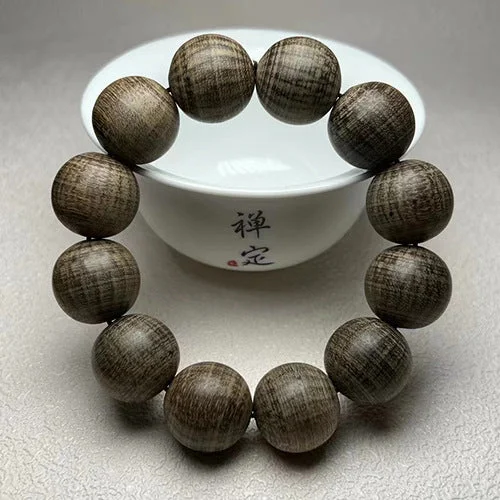 Vietnam Nha Trang Agarwood Buddha Beads Bracelet 20mm