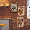 (US Only)3Pcs Vintage Western Cowboy Metal Tin Sign 2D Metal Wall Art Poster 30x40cm