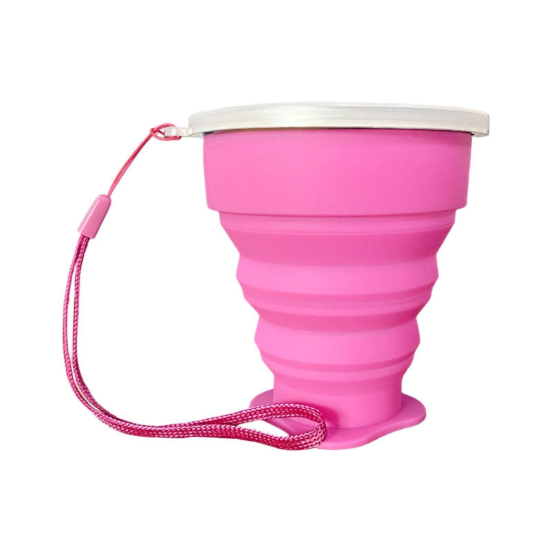 200ml Silicone Folding Cup For Business Trip Portable Carry-on Cup Food Grade Telescopic Cup Mouthwash Drinking Cup