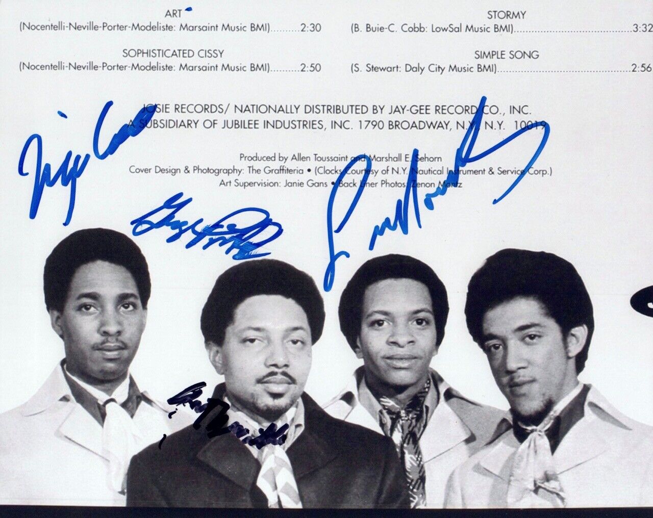 The Meters Band Signed 8X10 Photo Poster painting x4 Nocentelli Porter Jr Modeliste Neville COA