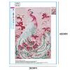 Diamond Painting -DIY Round Dril Pink Peafowl