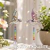 2PCS Bird 5D DIY Diamond Painting Wind Chimes Suncatcher Kit Double Sided Diamond Art Kits Suncatcher with Crystal Pendant for Home Wall Window Decor Adults DIY Art Craft