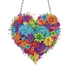 >SALE<Acrylic Heart Flower Single-Sided Diamond Painting Hanging Pendant (20x20cm)