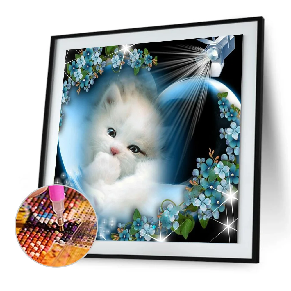 Diamond Painting - Full Round Drill - Shining Cat(30*30cm)