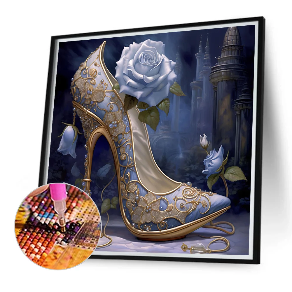 Diamond Painting - Full Round Drill - Flower High Heel(Canvas|40*40cm)