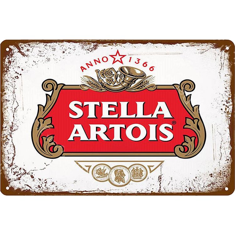 Stella Artois - Vintage Tin Signs/Wooden Signs - 7.9x11.8in & 11.8x15.7in