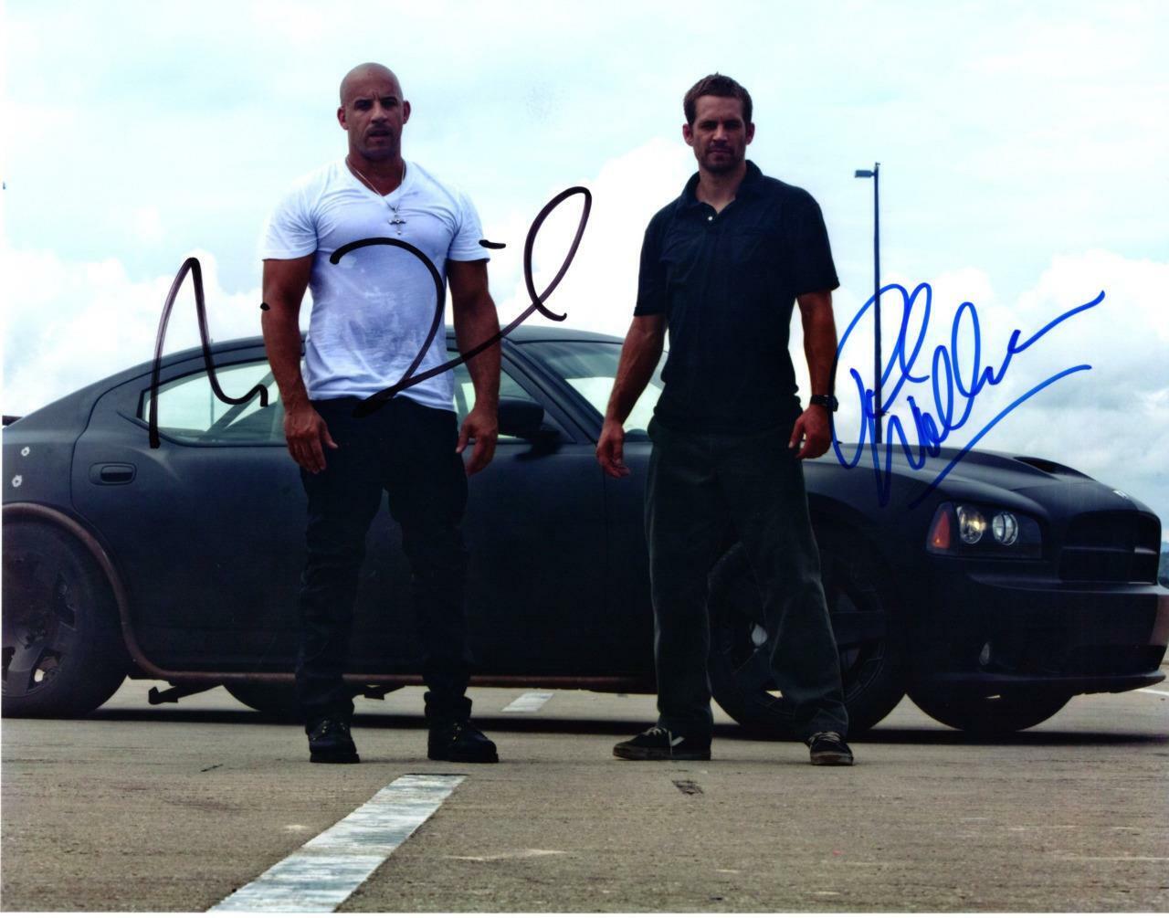 Paul Walker Vin Diesel 11x14 Signed Autographed Photo Poster painting Picture with COA