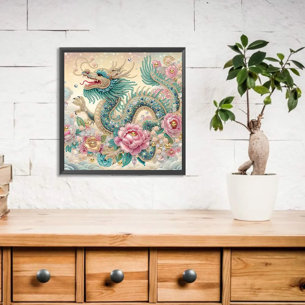 Diamond Painting - Partial Special Shaped Drill - Gorgeous Dragon(Canvas|30*30cm)