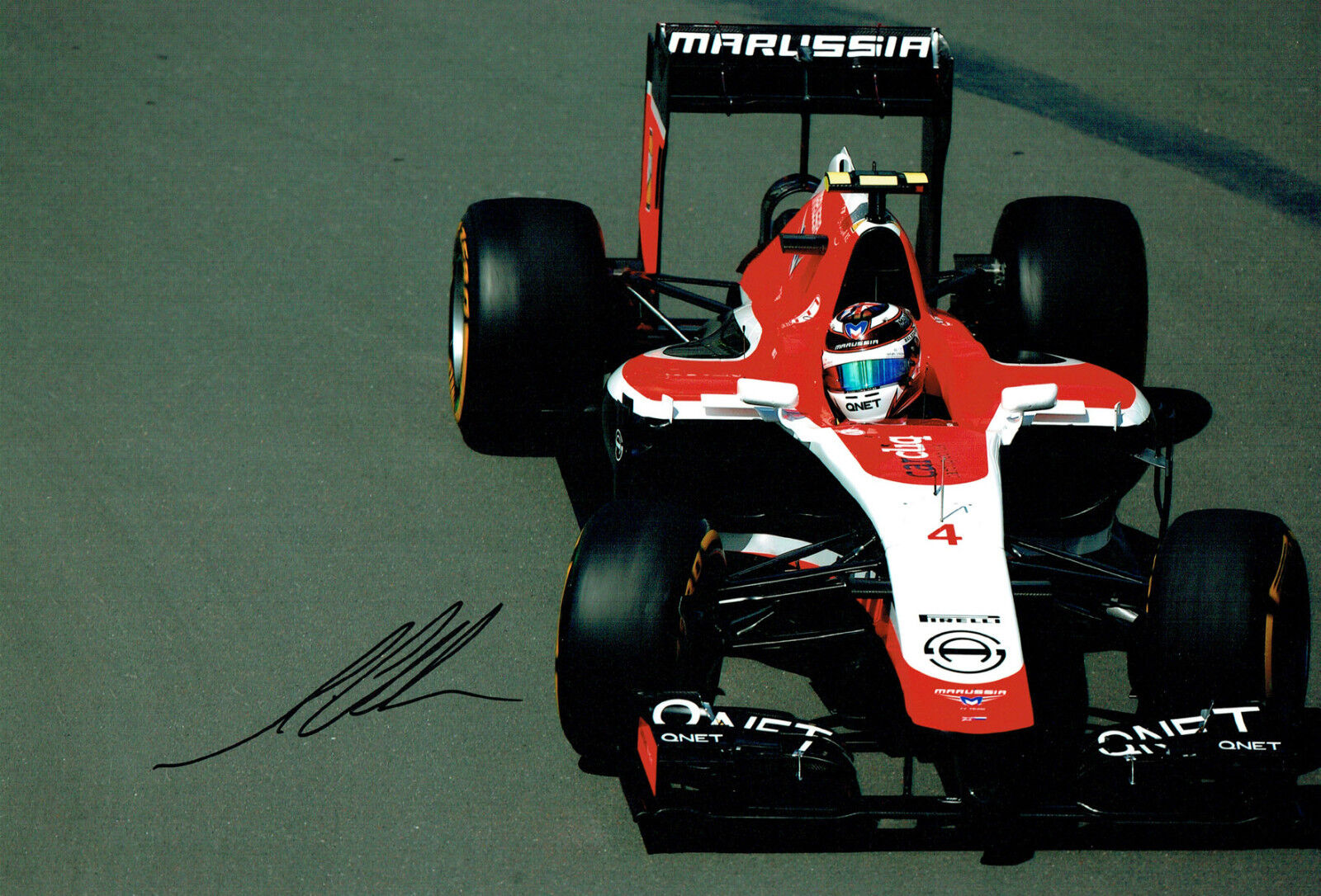 Max CHILTON SIGNED Marussia F1 Driver Autograph 12x8 RARE Photo Poster painting AFTAL COA