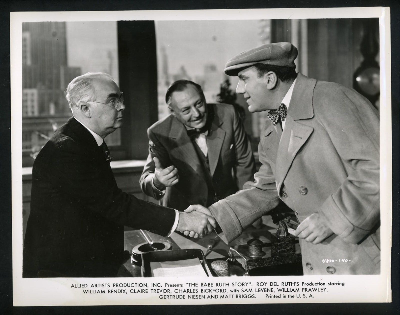 William Bendix in Babe Ruth Story Movie Press Photo Poster painting Yankees