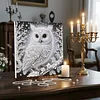 (Pre-Framed)White Owl-Special Shape Diamond Painting Kit(25x25cm)