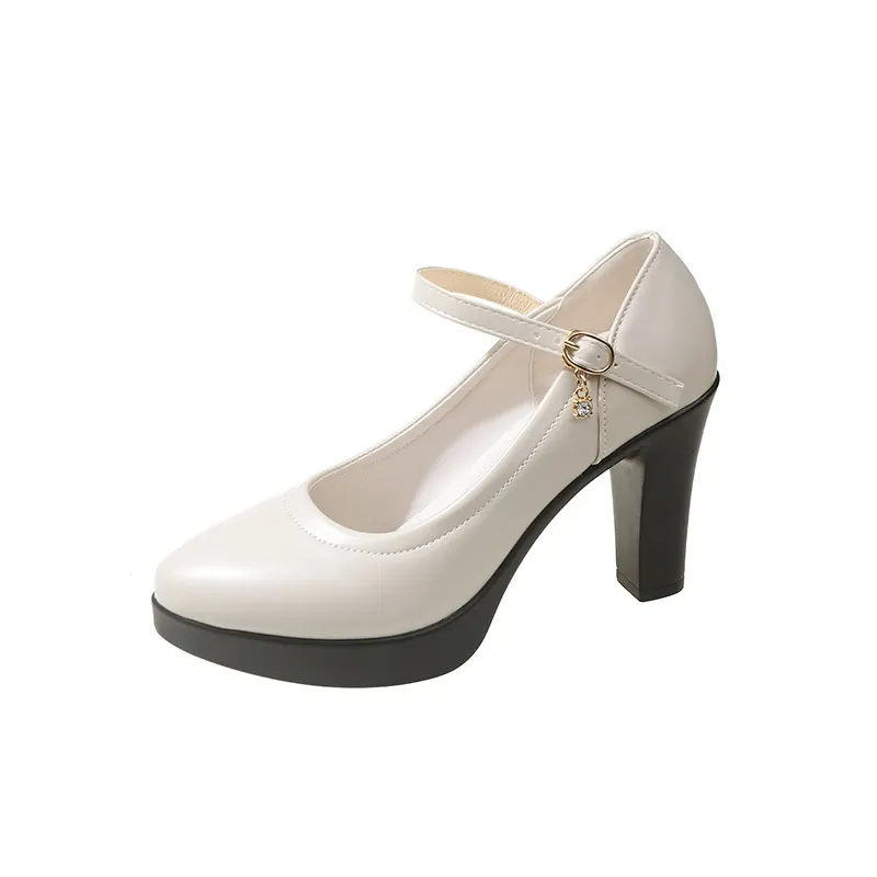 Breakj Breakj Table High Heel Mary Jane Fashion Women's Shoes 2025 New Design Feels Comfortable One-Word Sexy Women's Shoes Large Size