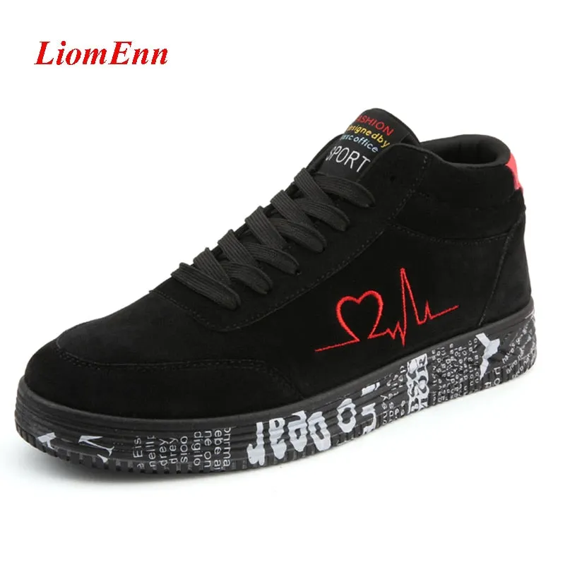 Red High Top Sneakers Women Shoes 2021 Spring Canvas Running Women's Casual Sport Shoes Man Graffiti basket femme Big Size 35-44