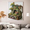 (Stamped/Counted) The Scenery In The Suitcase-11CT/14CT Stamped Cross Stitch 45*55cm/17.72*21.65in