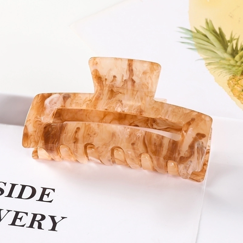 Minimalist Color Block Acetic Acid Sheets Carving Hair Claws 1 Piece