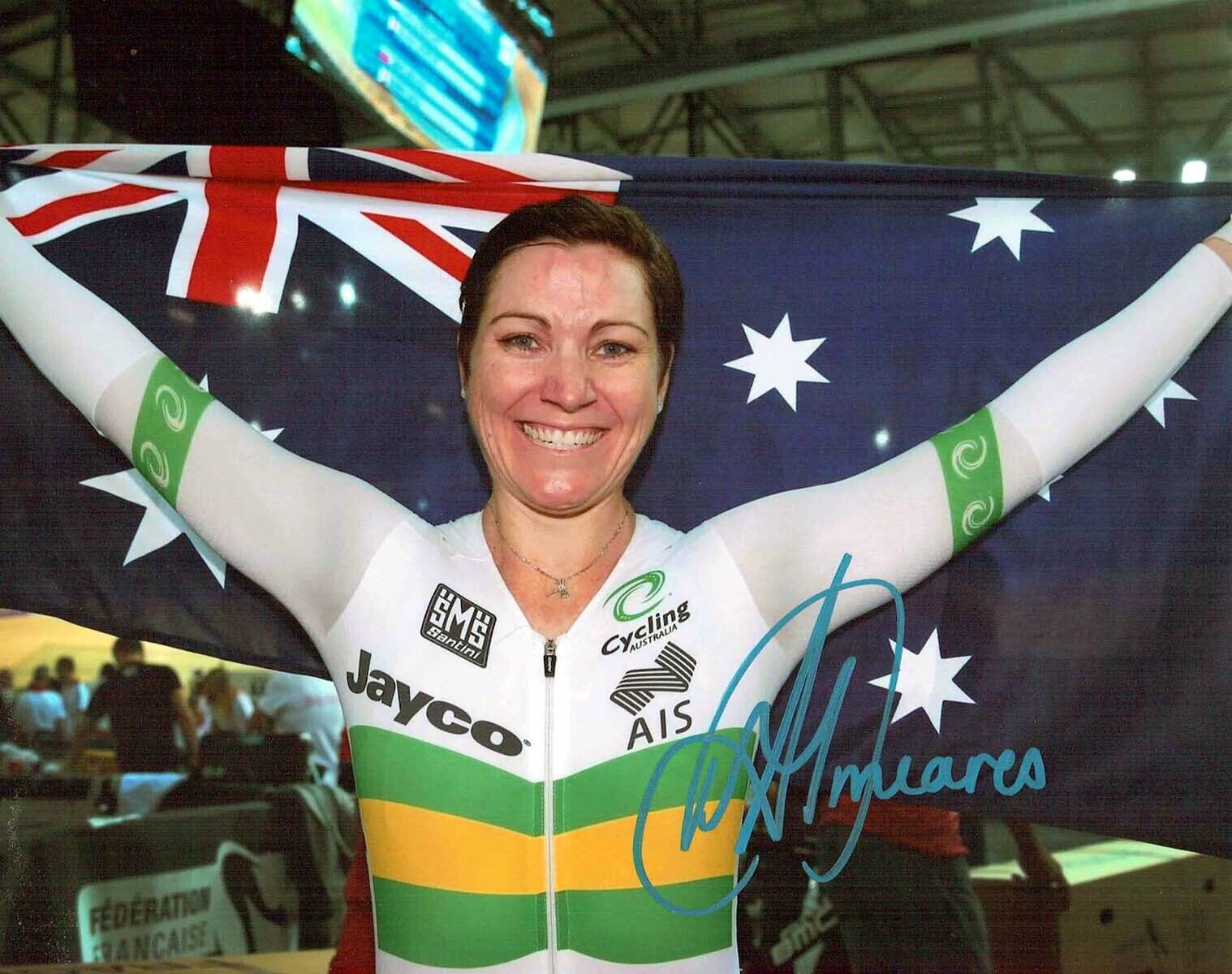 Anna MEARES Signed Photo Poster painting 2 AFTAL COA Australian Track Cyclist Gold Medal Winner