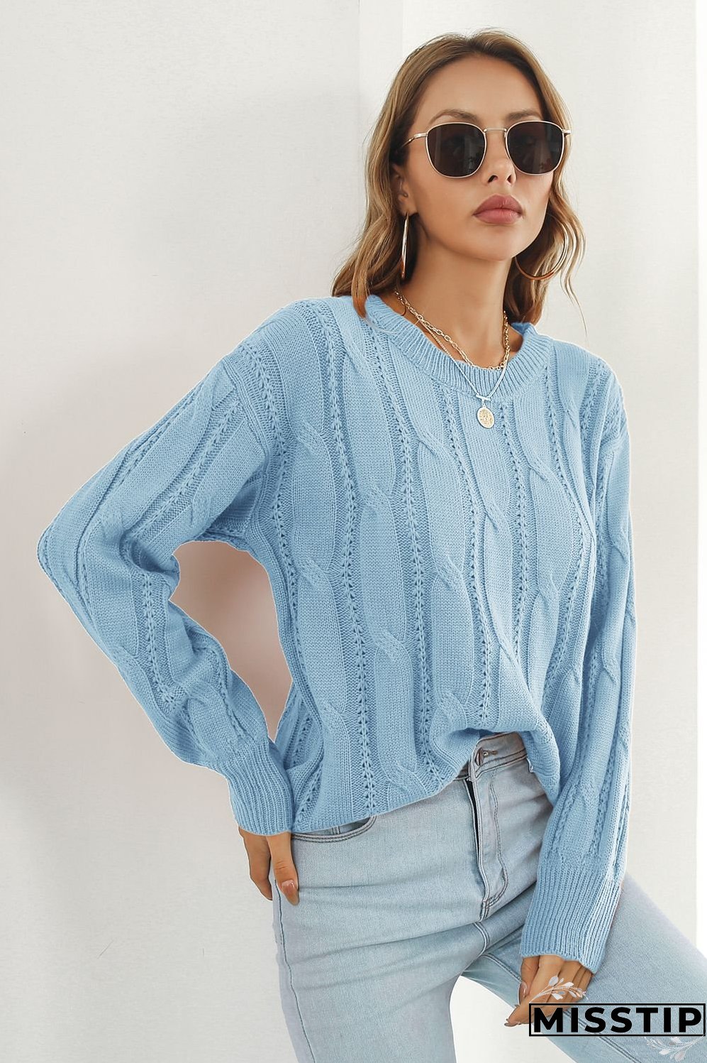 Round Neck Long Sleeve Sweater