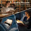 Book Light Rechargeable Clear LED Flat Reading Light with 3 Colors & Timer Dimmable Panel Plate Lamp Funny Gifts for Readers Kids Women Men