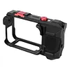 Quick Release Holder Mount for Insta360-AcePro2 Aluminum Frame Protective Frame Housing Case with Cold Shoe Mounts 1/4 Threaded Hole for Video Light Microphone