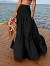 Casual And Simple Empire Split-Joint Skirts