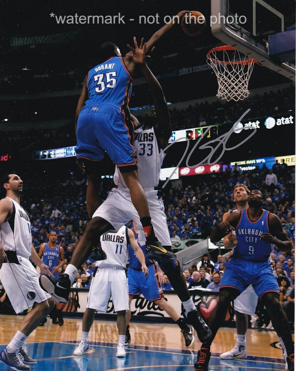 KEVIN DURANT SIGNED AUTOGRAPH 8X10 Photo Poster painting THUNDER WARRIORS