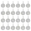[US Local Warehouse] 25mm Number Tags with Rings 304 Stainless Steel Key ID Tag Hollow Round Metal Numbered Labels 1 To 500 for Restaurant Bar and Cafes