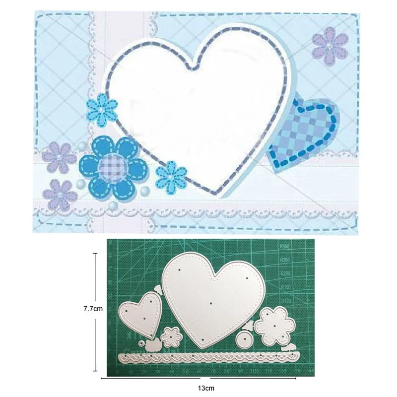 2021 New Craft Dies Heart Frame Metal Cutting Dies Cut Die Mold Decoration Scrapbook Dies Knife Mould Blade Punch Stencils Dies