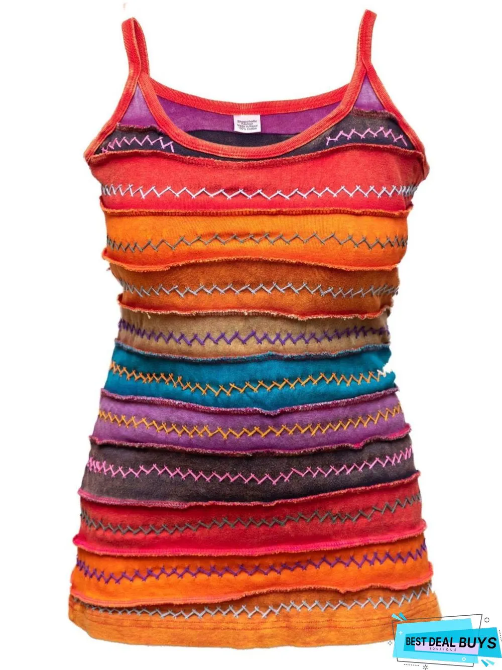 Casual Sleeveless Round Neck Printed Top