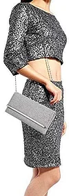 Clutch Damen Handtasche Strass Abendtasche mit Kette Modisch Umh&auml;ngetasche Schultertasche f&uuml;r Hochzeit Disco Cocktailparty Abendparty Tanzparty Geburtstag