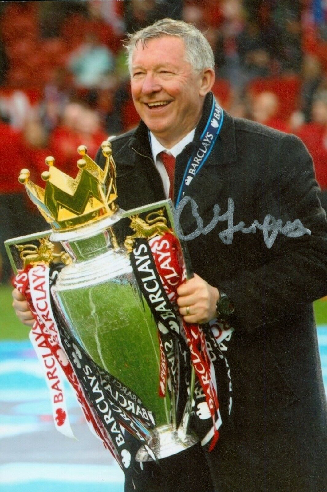 Sir Alex Ferguson Signed 6x4 Photo Poster painting Manchester United Manager Autograph + COA