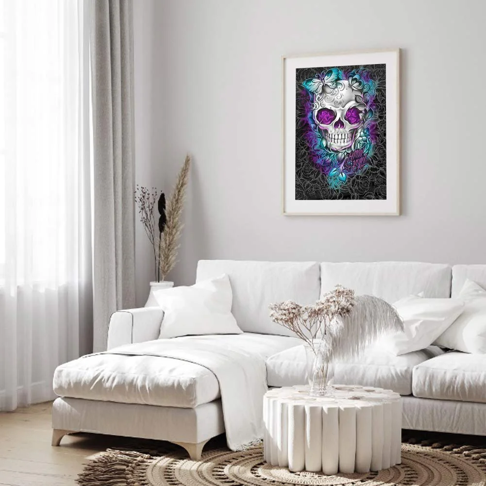 Rose Skull Diamond Painting Kits Full Round Drill Home Wall Art Decor