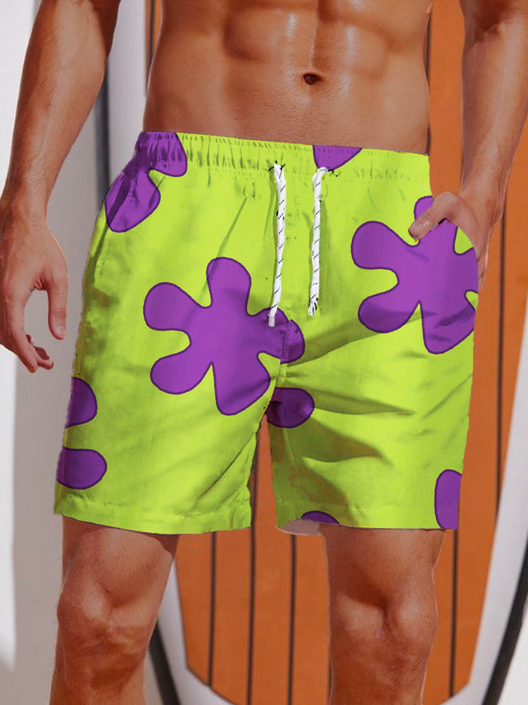 Summer Casual Patrick Star Cartoon Image Printing Shorts PLUSCLOTHESMAN