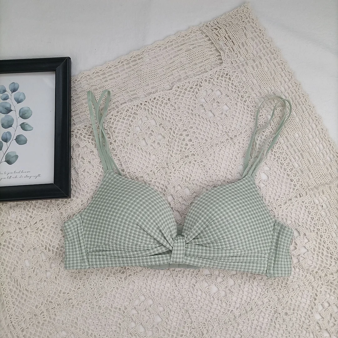 2021 Women's Sexy Bra Fashion Lattice Cotton Underwear Women Push Up Brassiere  Girl Comfortable Small Bra Female Sexy Lingerie