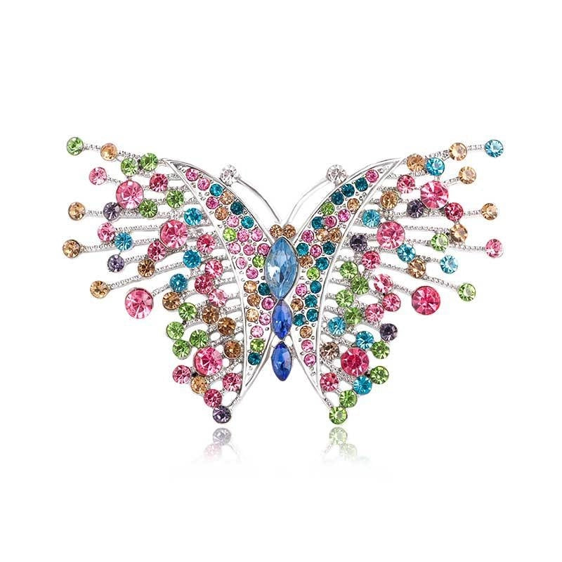 Hip-Hop Vintage Style Pin Butterfly Alloy Rhinestone Women’s Brooches
