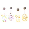Easter Window Lights 2 Pack Easter Egg and Bunny Shaped Battery Operated Indoor Lights Holiday Decorations for Indoor Outdoor Party Decor