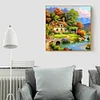 (Multi-Taille) Village Relaxant - Rond/Carré Diamant Peinture