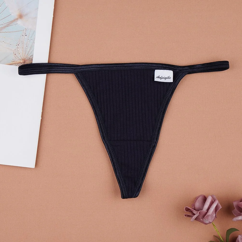Billionm Thongs Women Sexy G-string Exotic Apparel Panties Girl Underpants Low Rise T Back Panties Female Solid Lingerie Panty