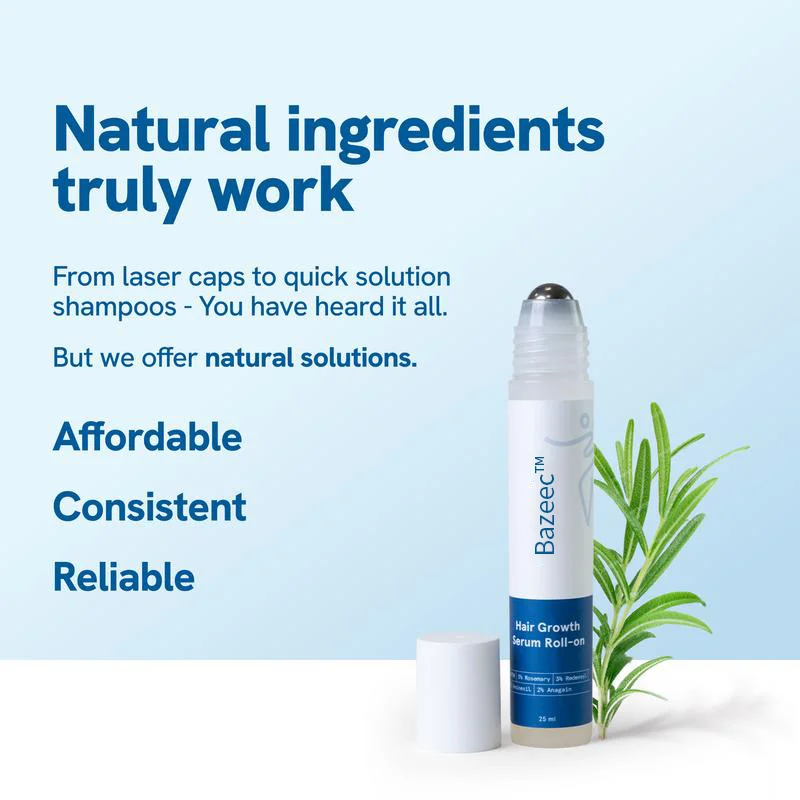 🔥LAST DAY 49% OFF - Advanced Hair Growth Roll-On Serum with Rosemary 