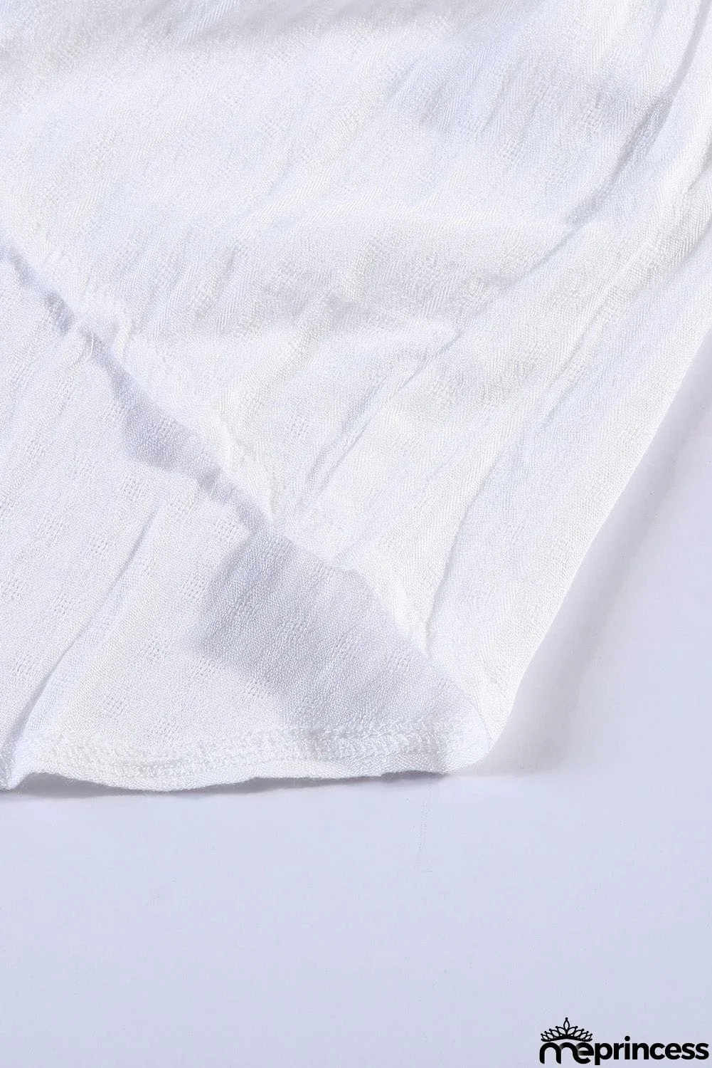 Long Sleeve Button Chic White Crochet Lace Top