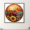 Diamond Painting -DIY Round Drill Sunflower Car