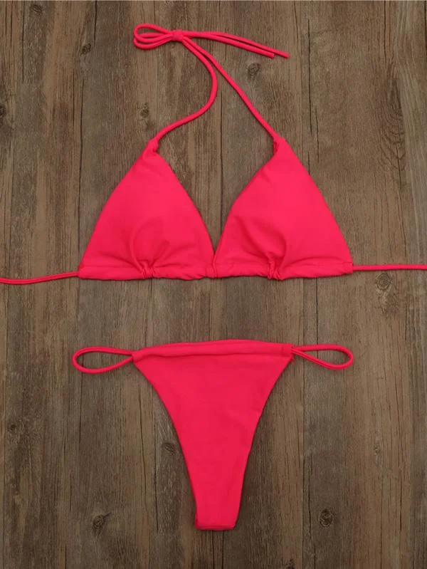 6 Colors Plain Bikinis Swimwear