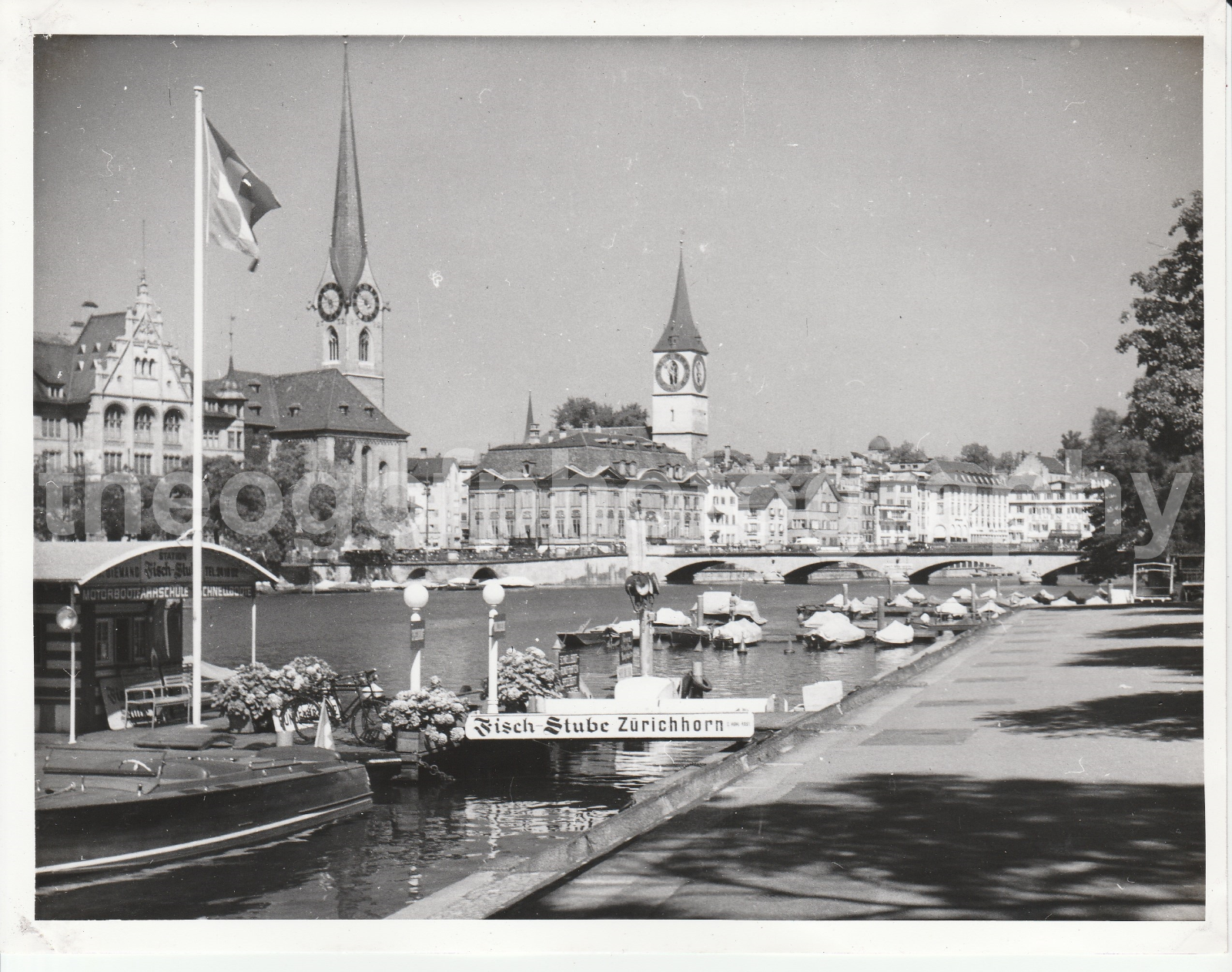 ZURICH Vintage FOUND Photo Poster painting 60's bw8 1/2 x 6 5/8 SWITZERLAND 729